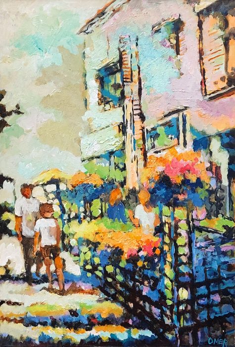 Patio with Flowers / Uptown Patio by Masood Omer