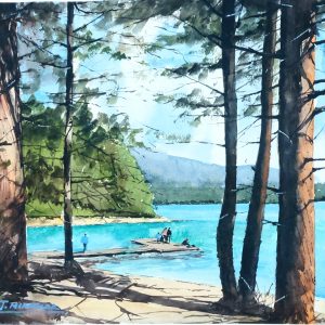 Lake Annette in Jasper by Julius Miraflor