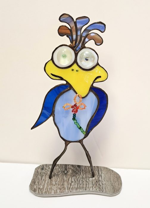 Funky Bird - Flowers by Jim Fisher