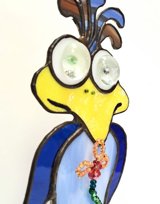 Funky Bird - Flowers by Jim Fisher